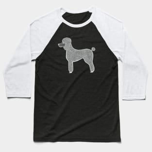 Poodle Ink Art - cool dog design - dark colors Baseball T-Shirt